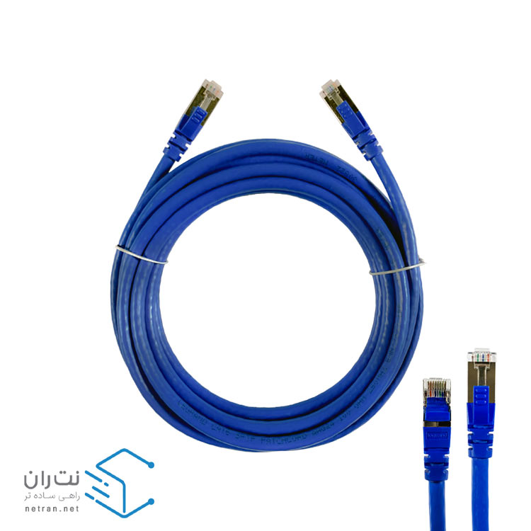 قیمت و خرید پچ کورد لگراند Cat6 SFTP با روکش PVC رنگ آبی 5 متری | نت ران